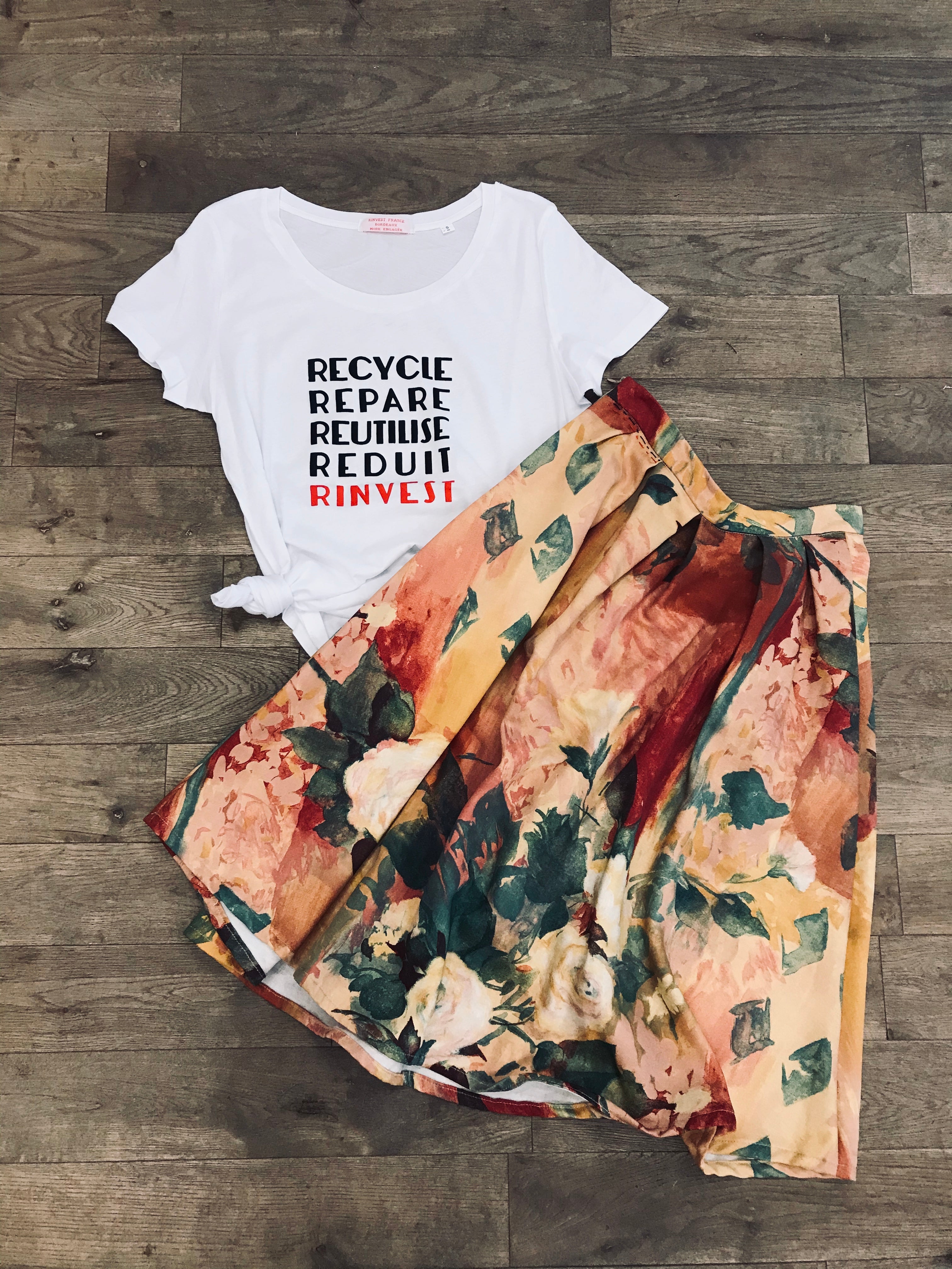 T-SHIRT "Recycle réduit réutilise réduit Rinvest"