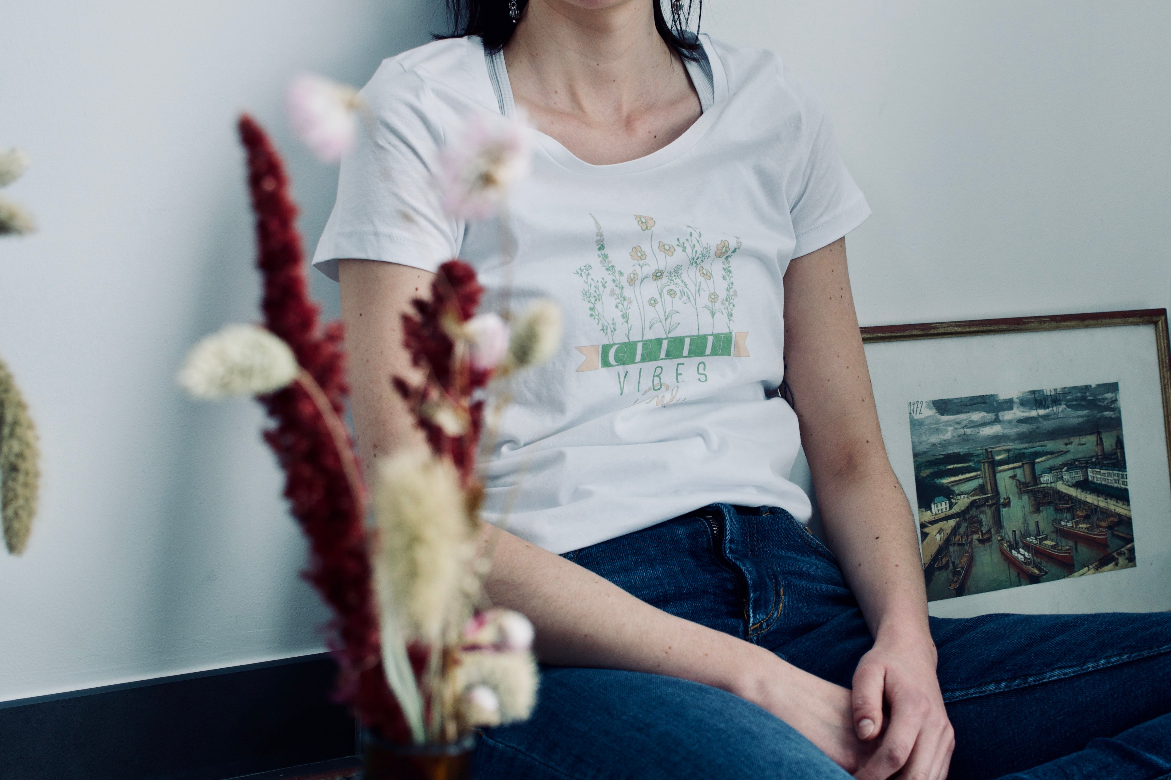 T-SHIRT "Green vibes only"